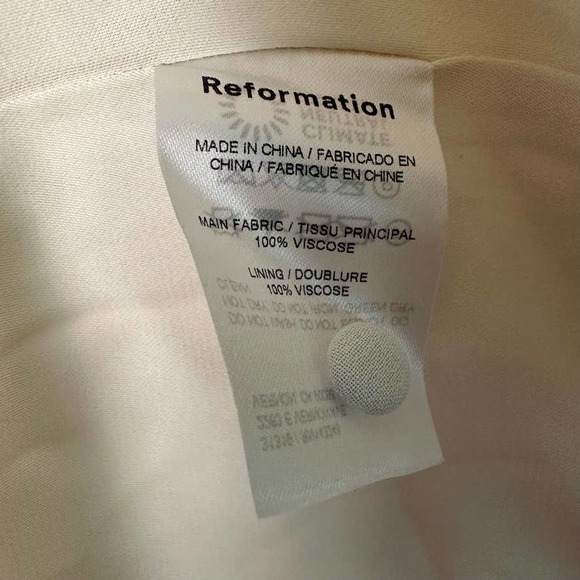 Reformation Dusk Dress in Ivory - Picture 9 of 11